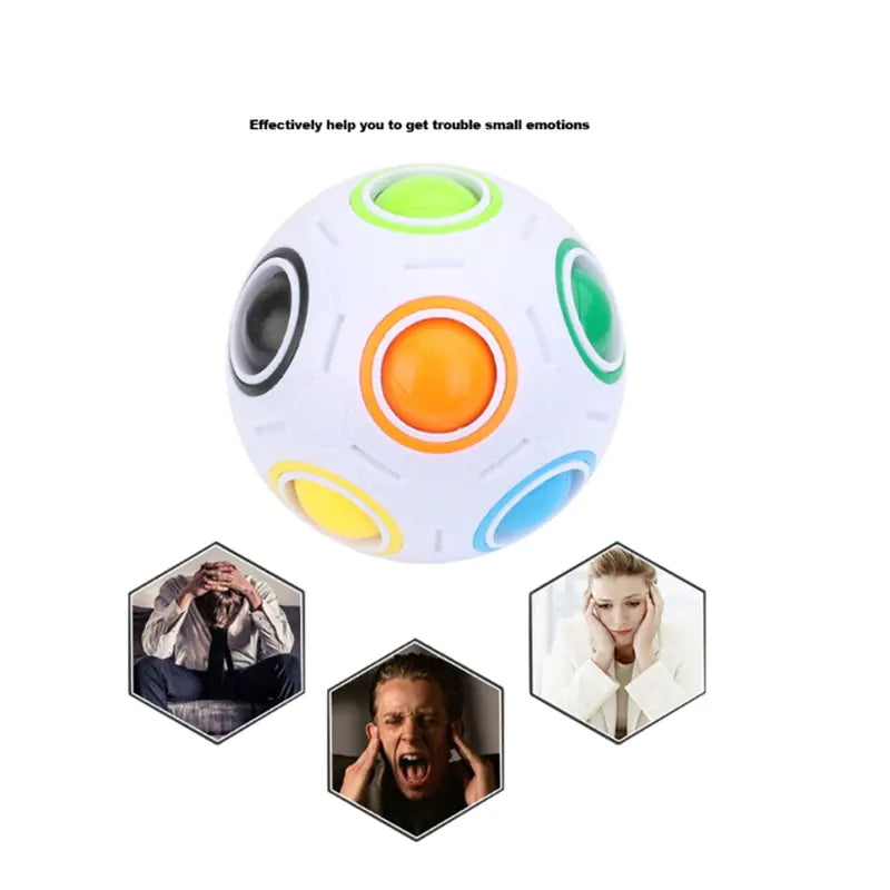 Rainbow Cube Ball Stress Toy