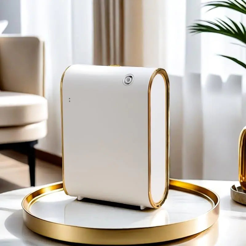 Scent Air Machine Waterless Essential Oil Diffuser - 1500 Sq Ft Coverage Smart Cold Air Technology Bluetooth Hotel Collection Diffuser for Home & Commercial Use (White)