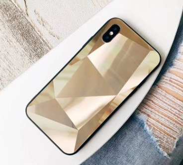 Colorful 3D Diamond Mirror Phone Case for Couples
