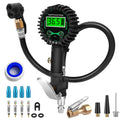 Bike Tire Inflator with Pressure Gauge - Presta Valve Adaptor Presta to Schrader Valve Adapter for Air Compressor Bicycle Tire Pressure Gauge with Presta Valve Air Chuck