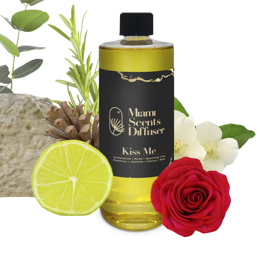 Kiss Me Scent 17 Fl - 500 ml Inspired by Bellagio Hotel Essential Oils Diffuser Hotel Scents Essential Oil Home Luxury Scents RefillAromatherapy OilsCollection of Hotel Diffuser OilMiami Oils.