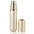 BRARIOS Refillable Portable Mini Perfume Atomizer for Travel 5ml Luxury Empty Leakproof Pump Perfume Spray bottle Atomizer for Man and Woman (Y-Champaign Gold)